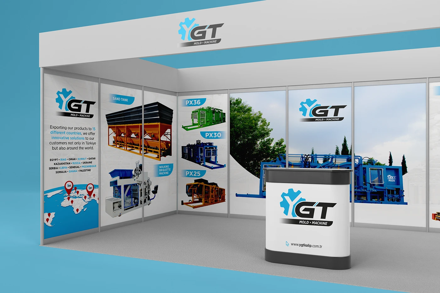 YGT Kalıp Makine Stand Tasarımı proje görseli 1